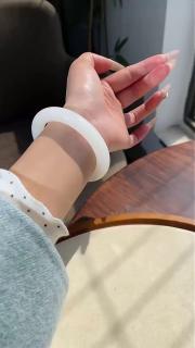 和田玉白玉手镯.227236